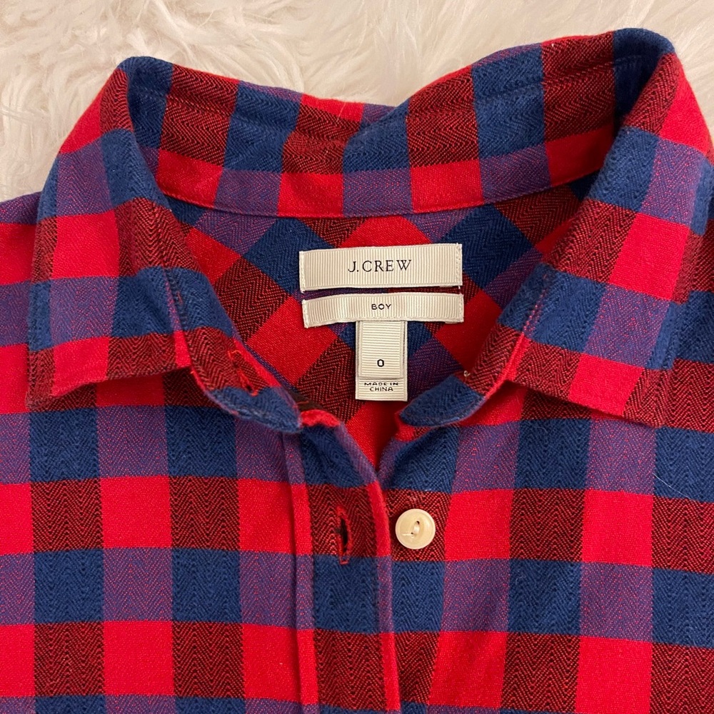 J Crew | checked button up | red & blue - Picture 5 of 11